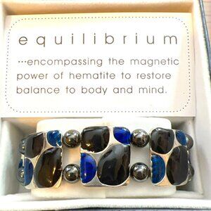 Equilibrium Magnetic Hematite Restorative Stretch Bracelet - Nice! New in Box